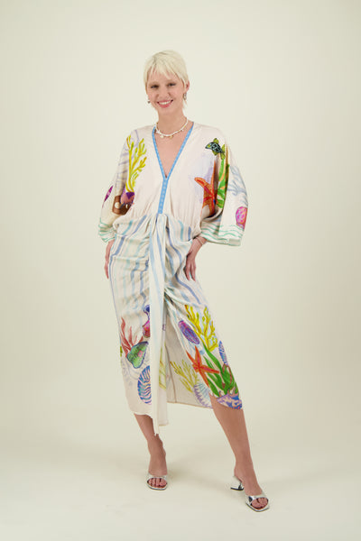 ME 369 Sophia Magic Ocean Kimono Dress