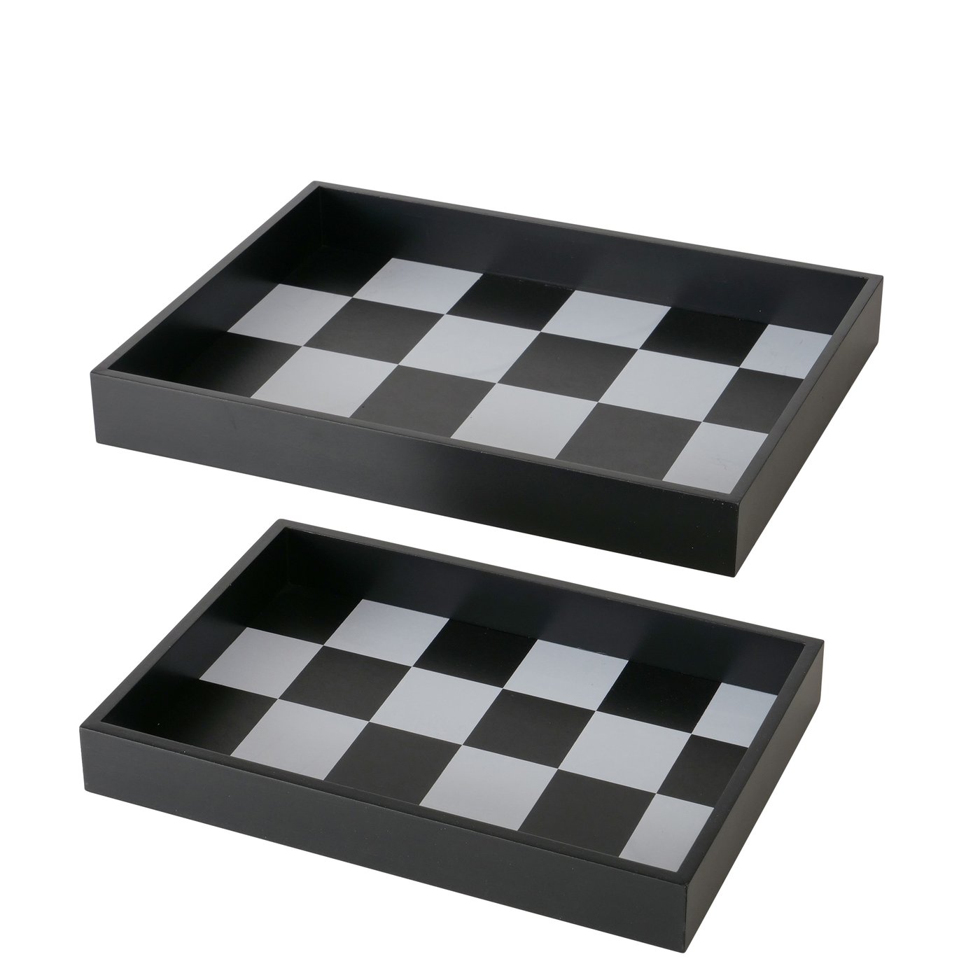 &Quirky Gerd Mono Design Set of 2 Serving Trays