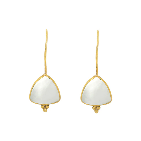 Ashiana Lola Earrings In Gold With Mother Of Pearl