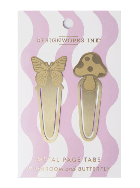 paddywax-metal-page-tabs-mushroom-and-butterfly