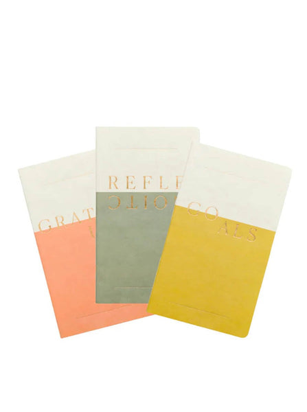 Paddywax Undated Planners - Set Of 3 - Wellness (reflections, Goals, Gratitude)