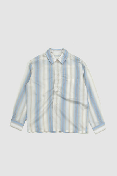 Lemaire  Ls Pyjama Shirt Powder Blue/cloud Grey