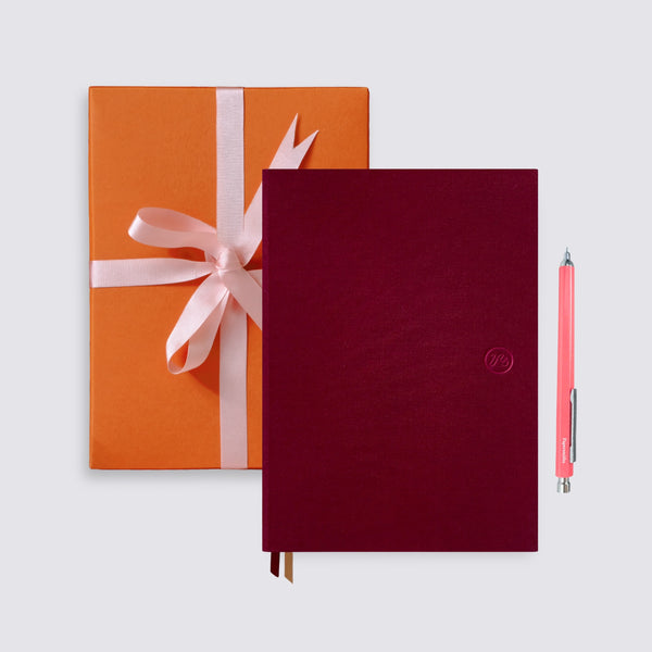 Papersmiths Mulberry Red Notebook And Primo Pen Duo - Ballpoint
