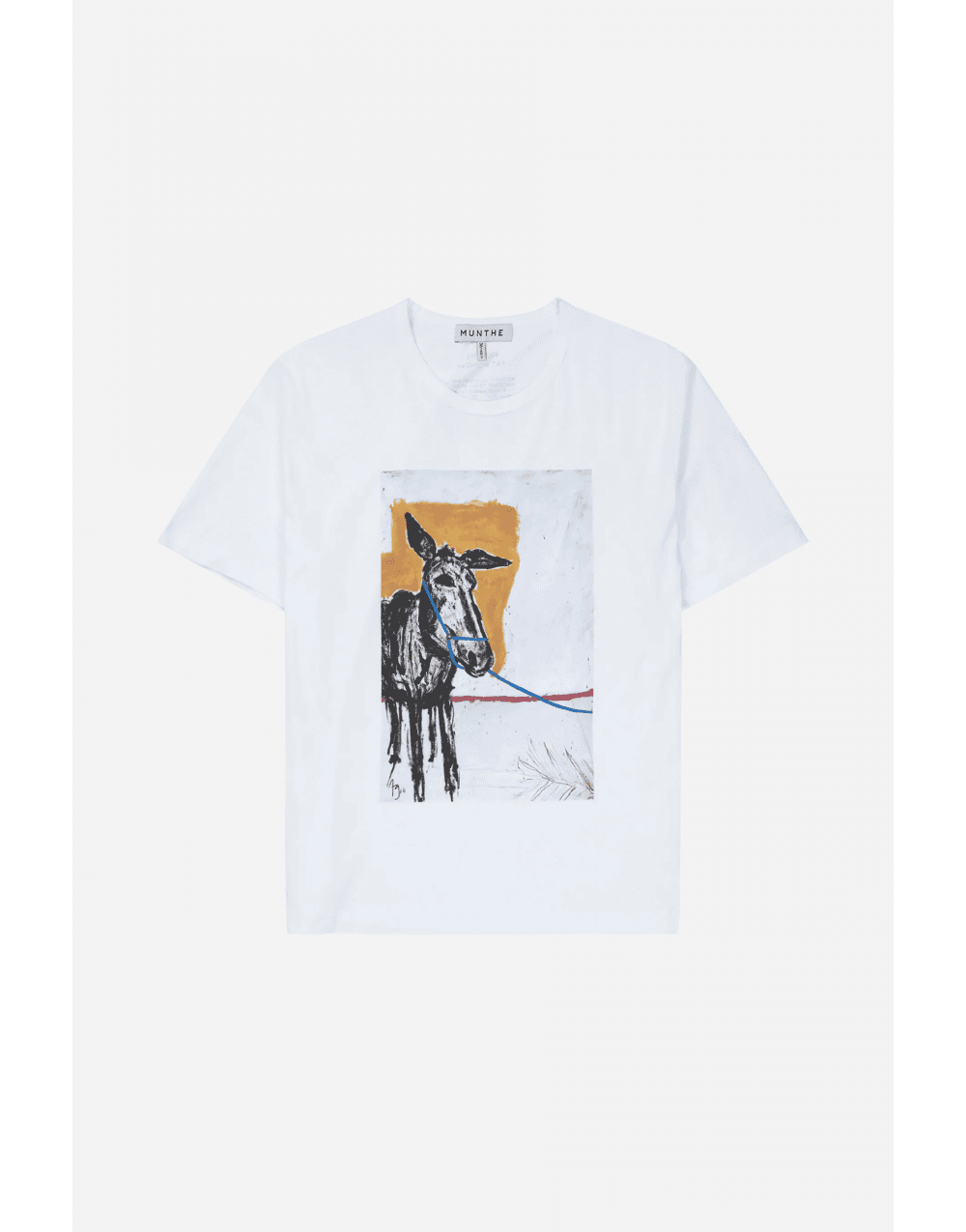 Munthe Munthe Midi Donkey Artistic T-shirt Col: White Multi, Size: 12