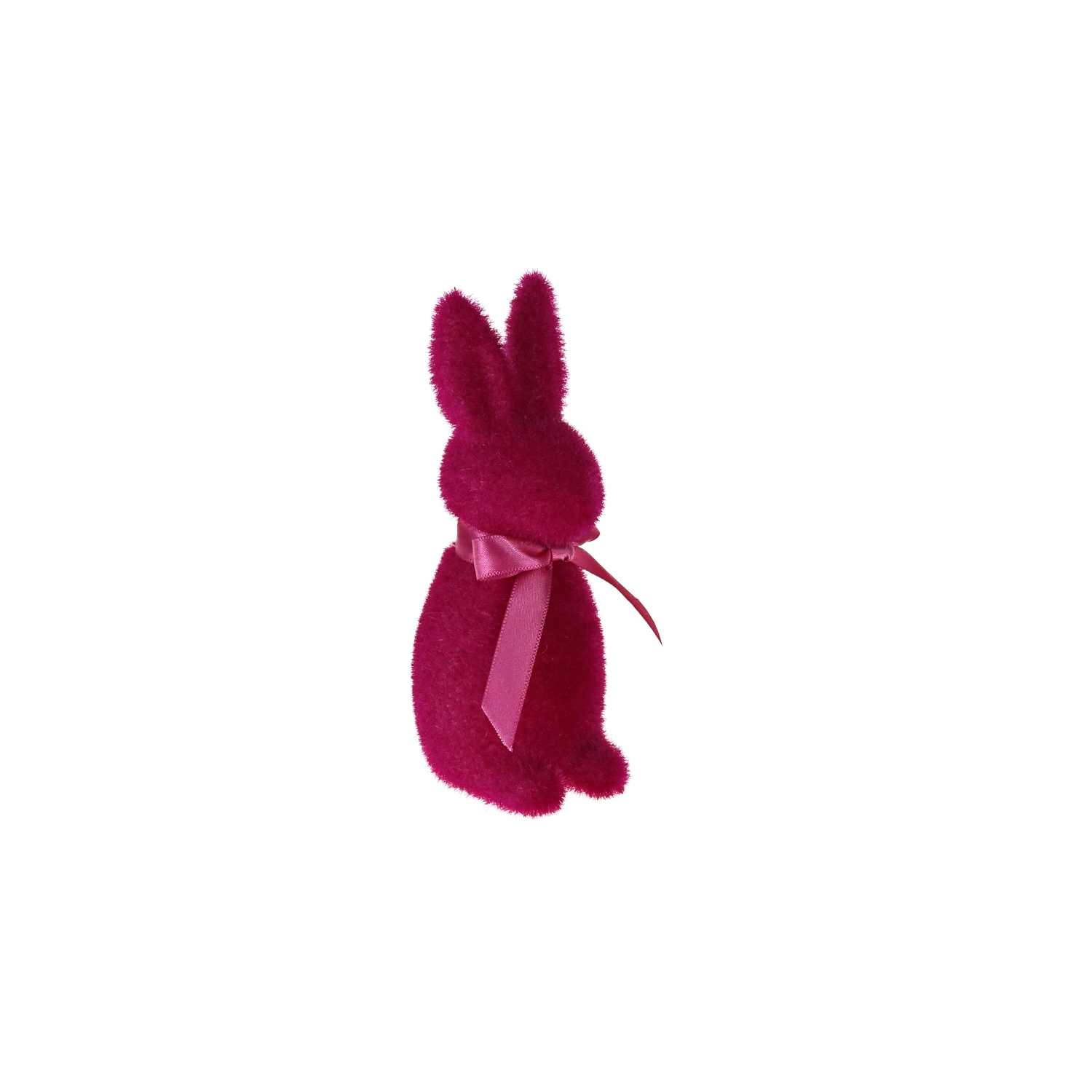 Werner Voss Bright Magenta Flocked Rabbit With Bow 