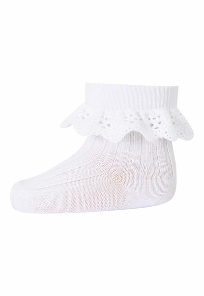 mp Denmark : Lisa Lace Kids Socks - White