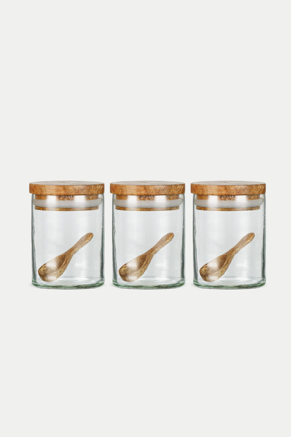 Nkuku Clear Izaan Spice Jar - Set Of 3