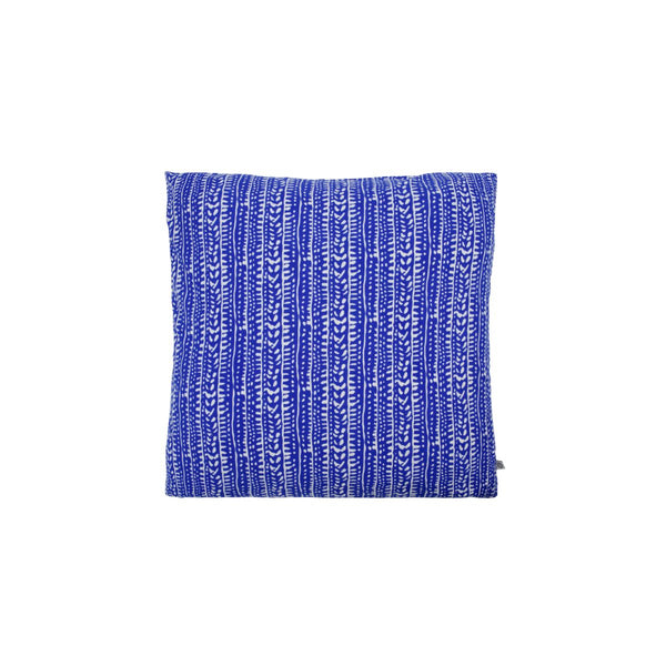 House Doctor Sea Blue Leaf Block Cushion Cover, 50 X 50 Cm