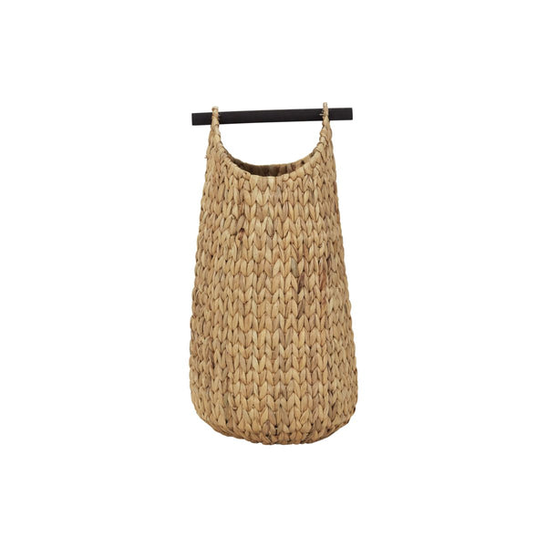 House Doctor Woven Water Hyacinth Toilet Paper Basket With Holder