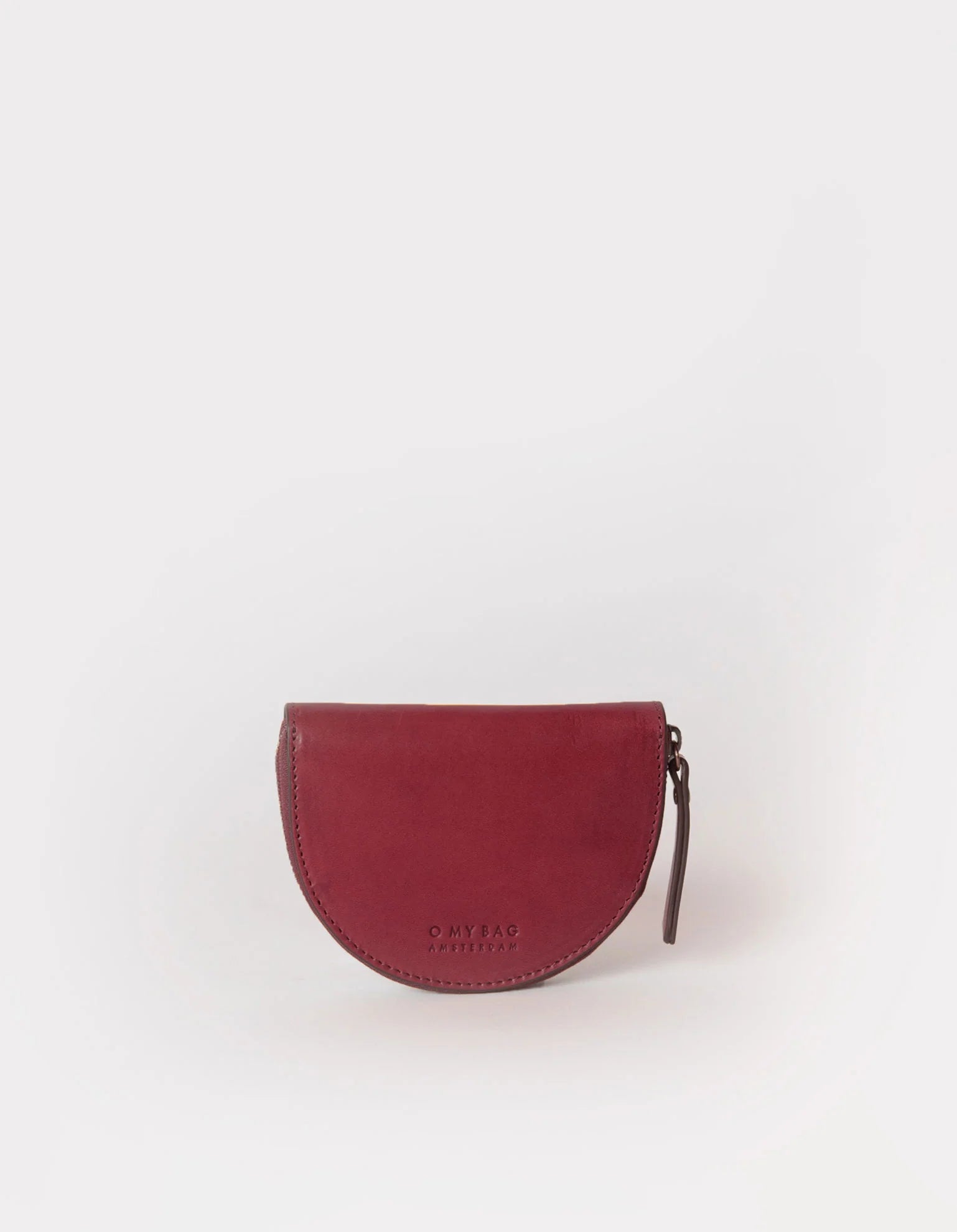 O My Bag  Laura Sustainable Leather Coin Purse - Ruby Classic