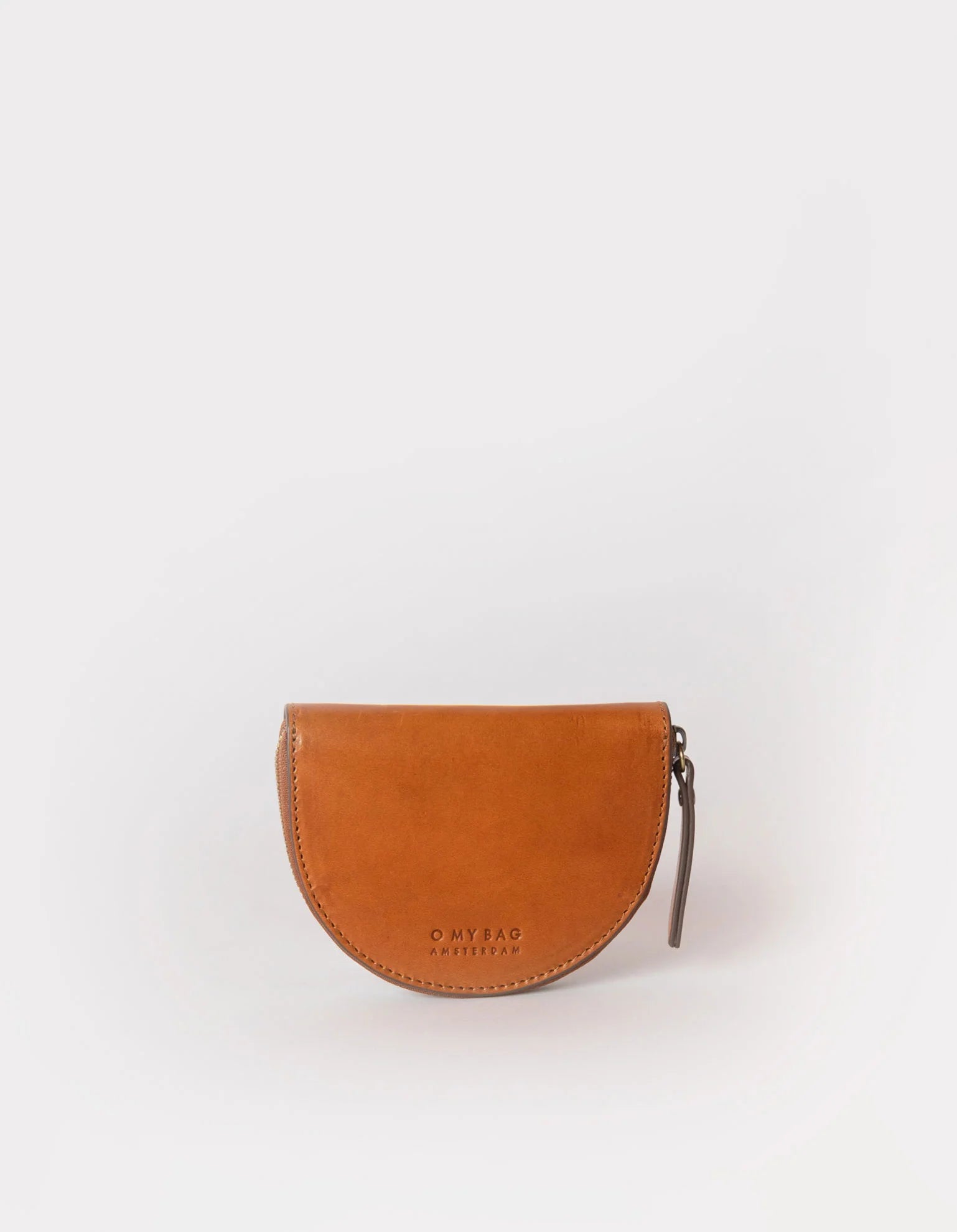 O My Bag  Laura Sustainable Leather Coin Purse - Cognac Classic