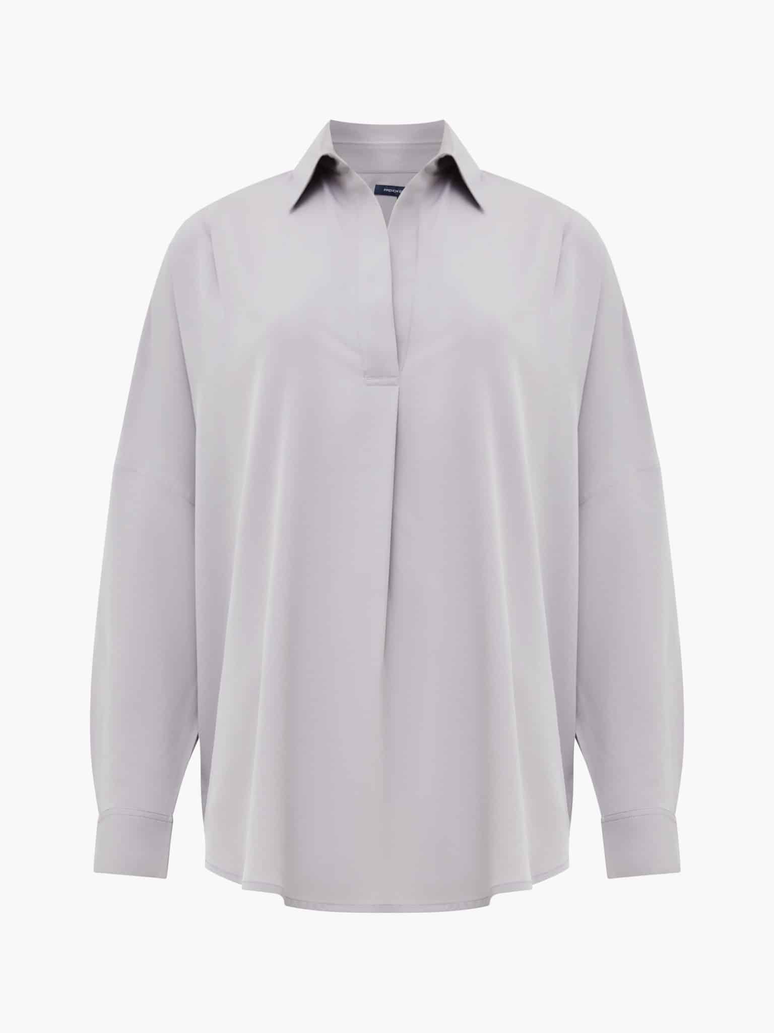 French Connection Rhodes Crepe Popover Shirt