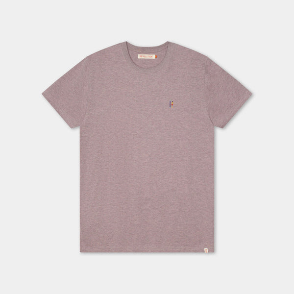 Revolution Purple Melange Regular T-Shirt