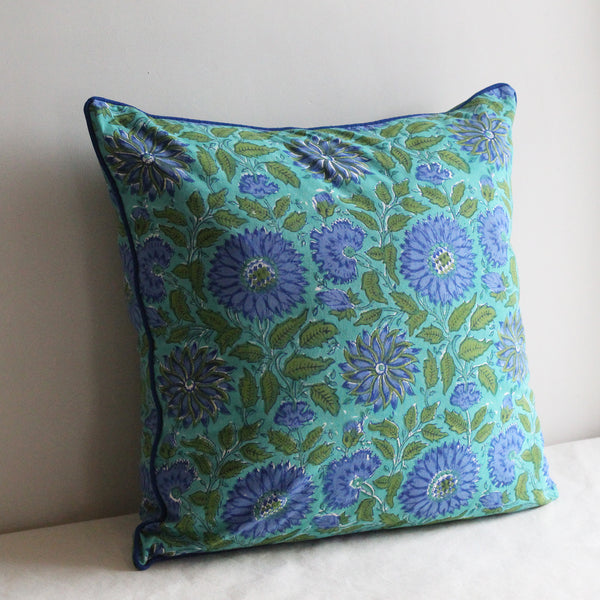 aryas-world-sunflower-blue-block-print-cotton-cushion-cover-with-piping-50-x-50-cm