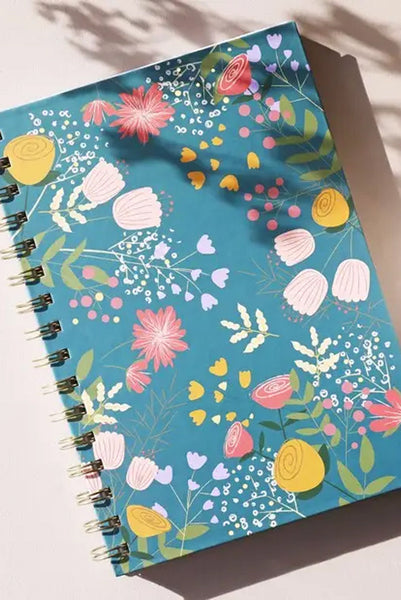 Lisa Angel Teal Floral Notebook
