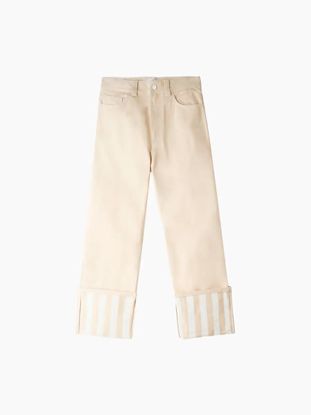 Sunnei Classic Denim Pants White Stripes