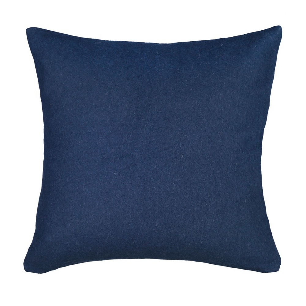 Elvang Denmark Classic Cushion Cover 50x50cm In Dark Blue In 50% Alpaca & 40% Sheep Wool
