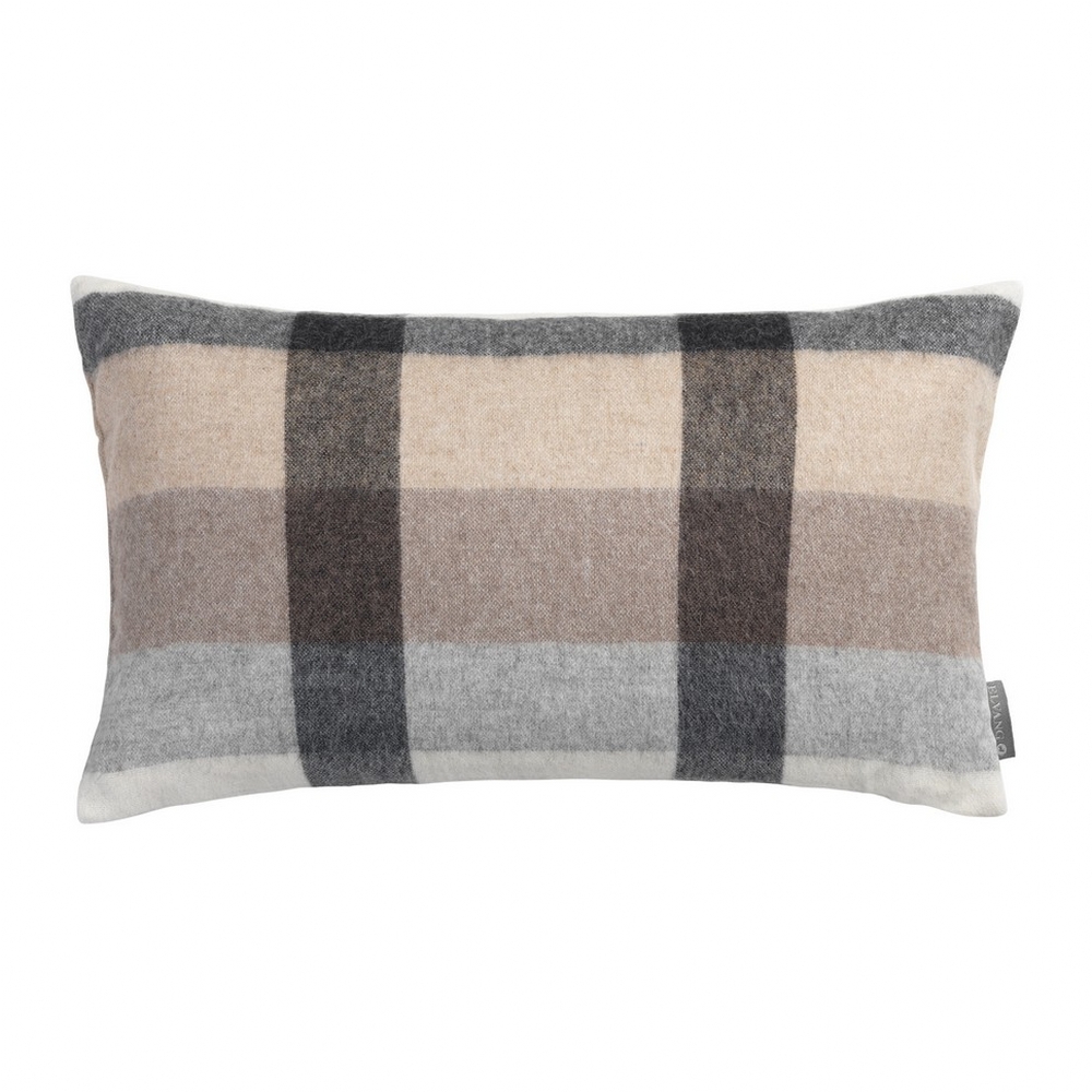 Elvang Denmark Intersection Cushion Cover 30x50cm In Camel/White/Grey In 50% Alpaca & 40% Sheep Wool