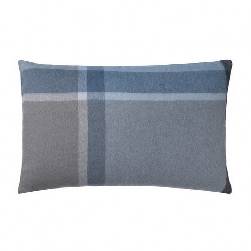 Elvang Denmark Manhattan Cushion Cover 40x60cm In Steel Blue/Dusty Ocean In 50% Alpaca & 40% Sheep Wool