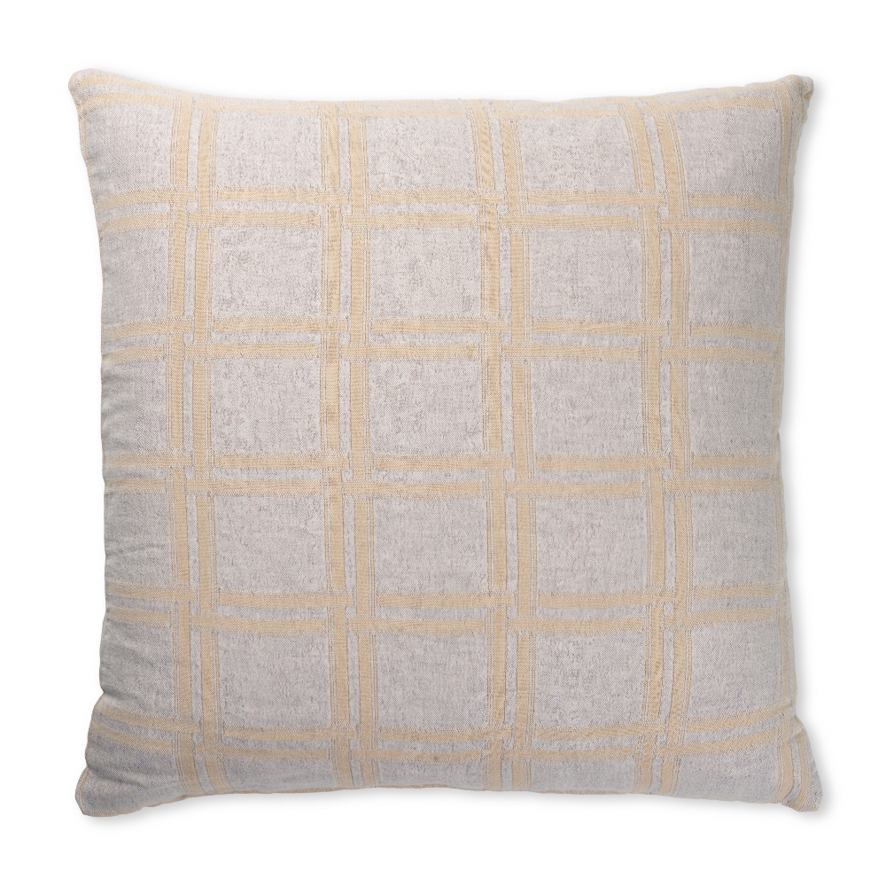 Elvang Denmark Dahlia Cushion Cover 50x50cm In Light Grey In 80% Organic Cotton & 20% Linen
