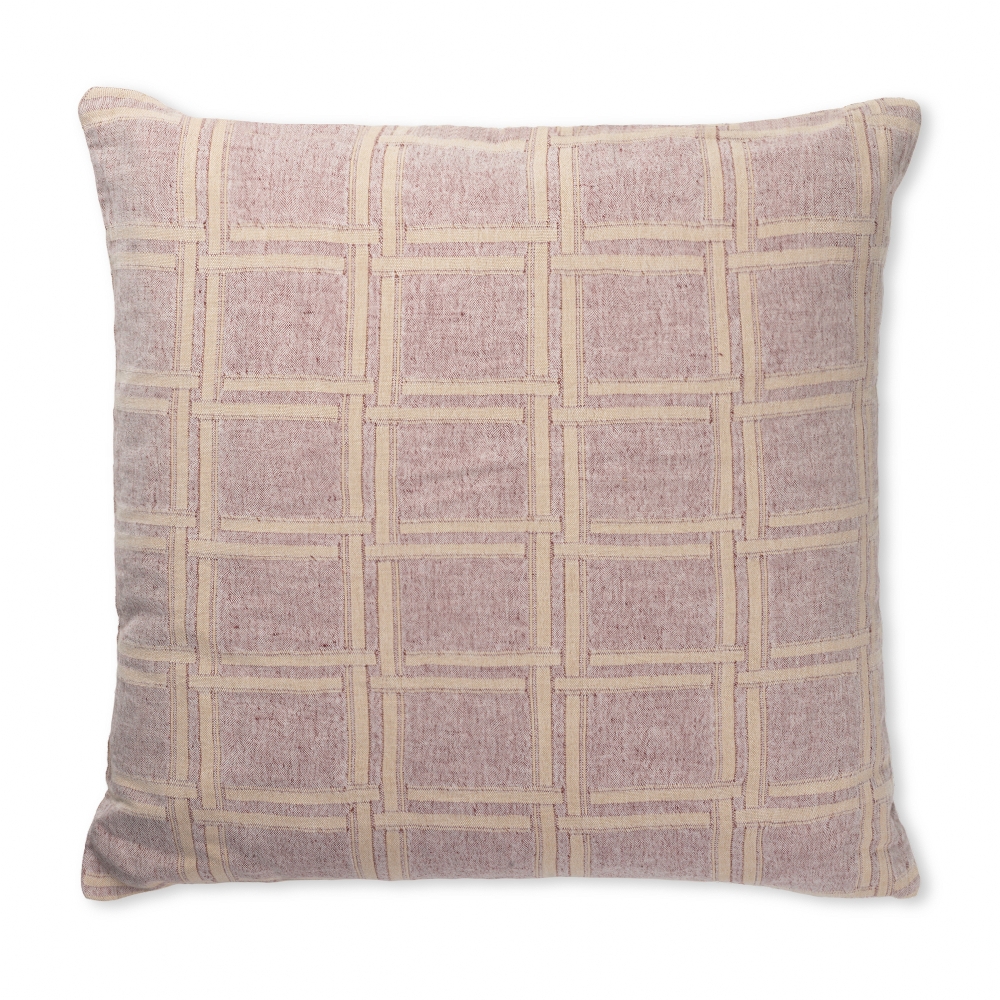 Elvang Denmark Dahlia Cushion Cover 50x50cm In Light Plum In 80% Organic Cotton & 20% Linen