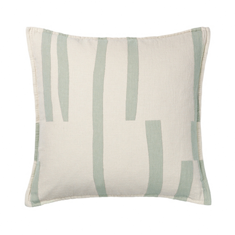 Elvang Denmark Lyme Grass Cushion Cover 50x50cm In Green In 100% Organic Cotton