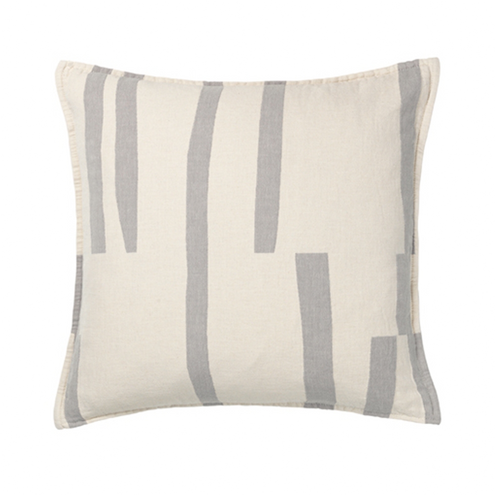 Elvang Denmark Lyme Grass Cushion Cover 50x50cm In Grey In 100% Organic Cotton