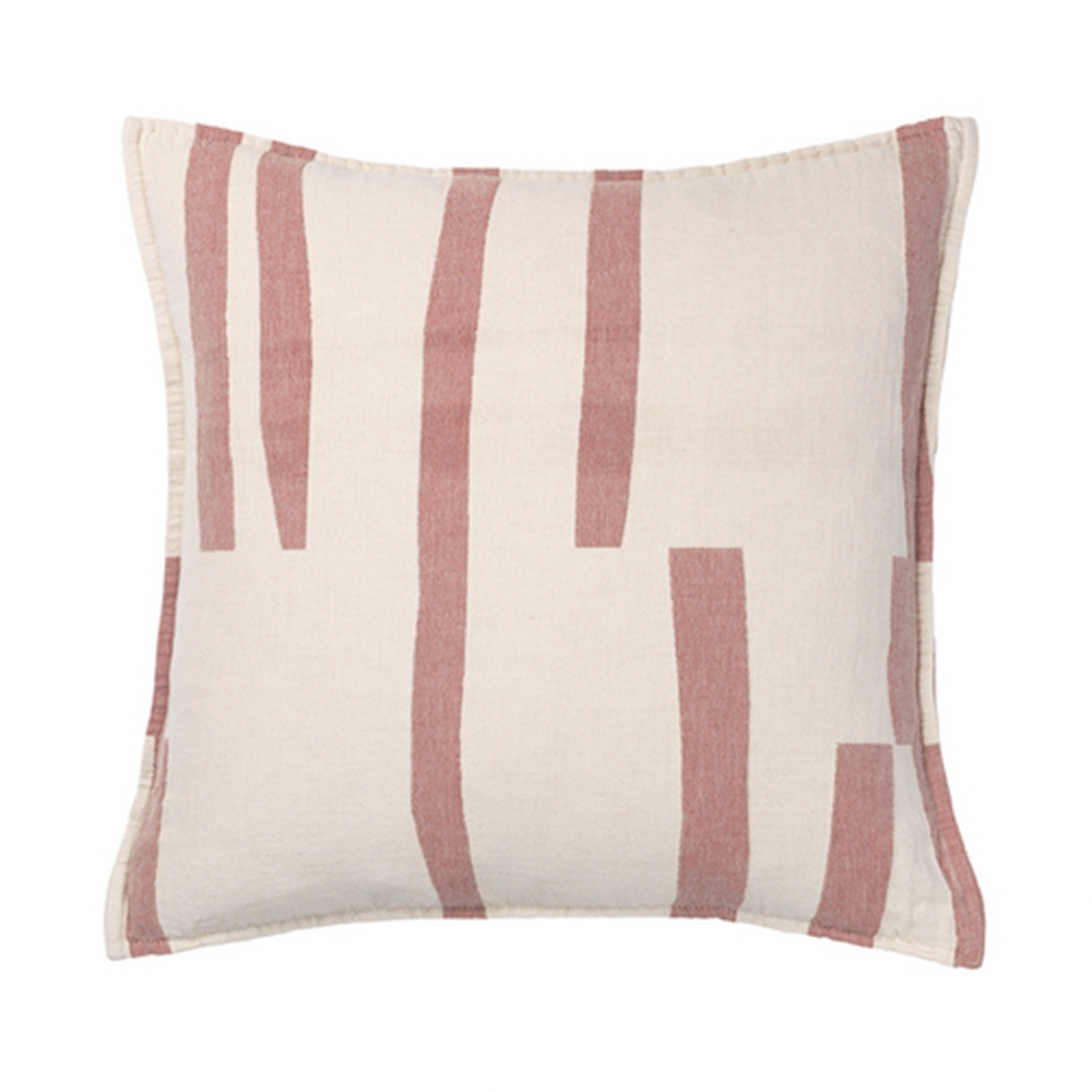 Elvang Denmark Lyme Grass Cushion Cover 50x50cm In Rusty Red In 100% Organic Cotton