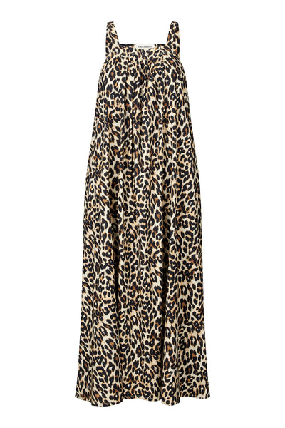 Anorak Lollys Laundry Lungo Maxi Dress Leopard Print