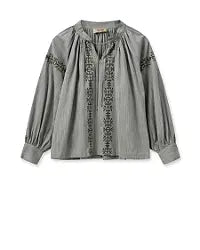 Mos Mosh Tessa Embroidery Shirt In Burnt Olive