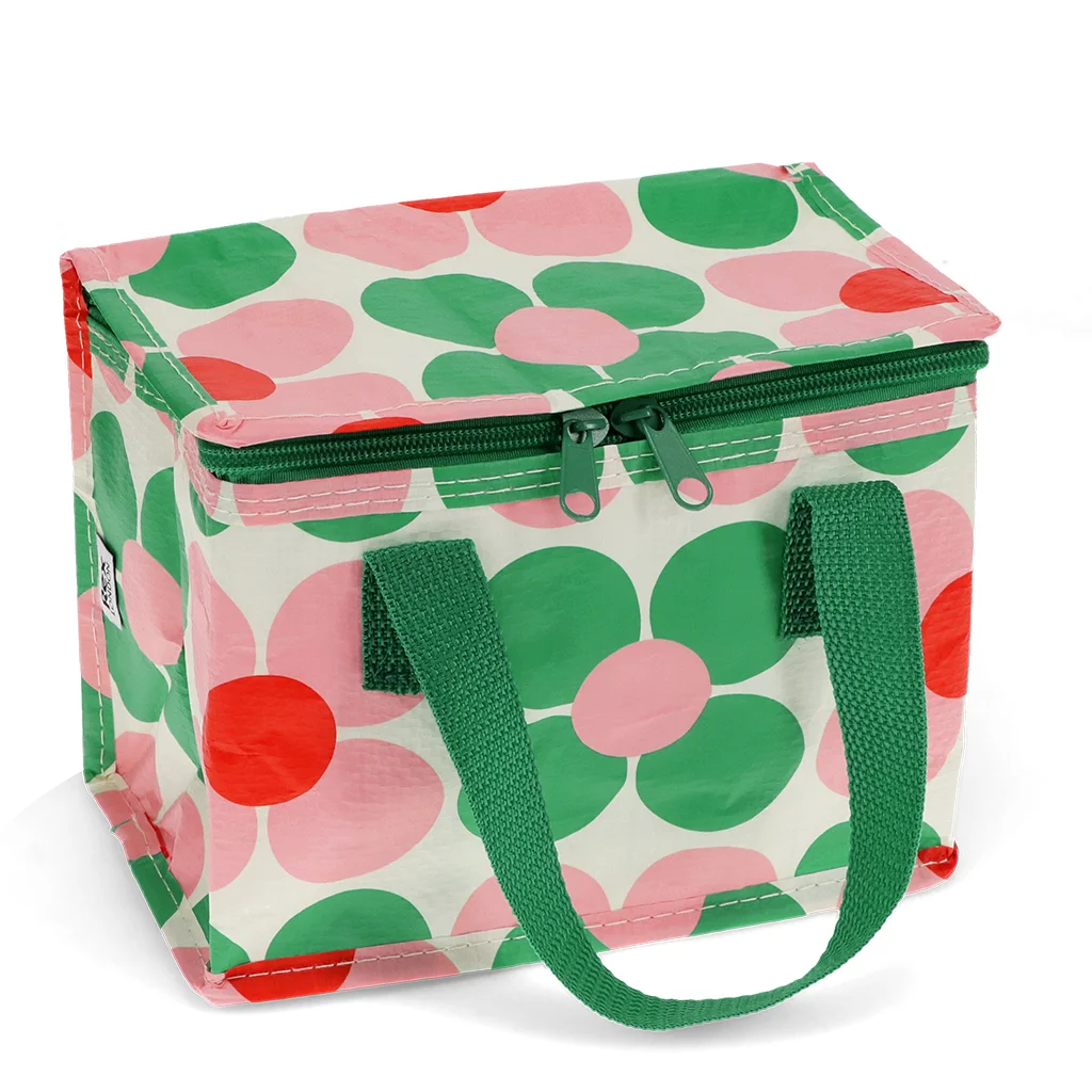 Rex London Pink and Green Daisy Lunch Bag
