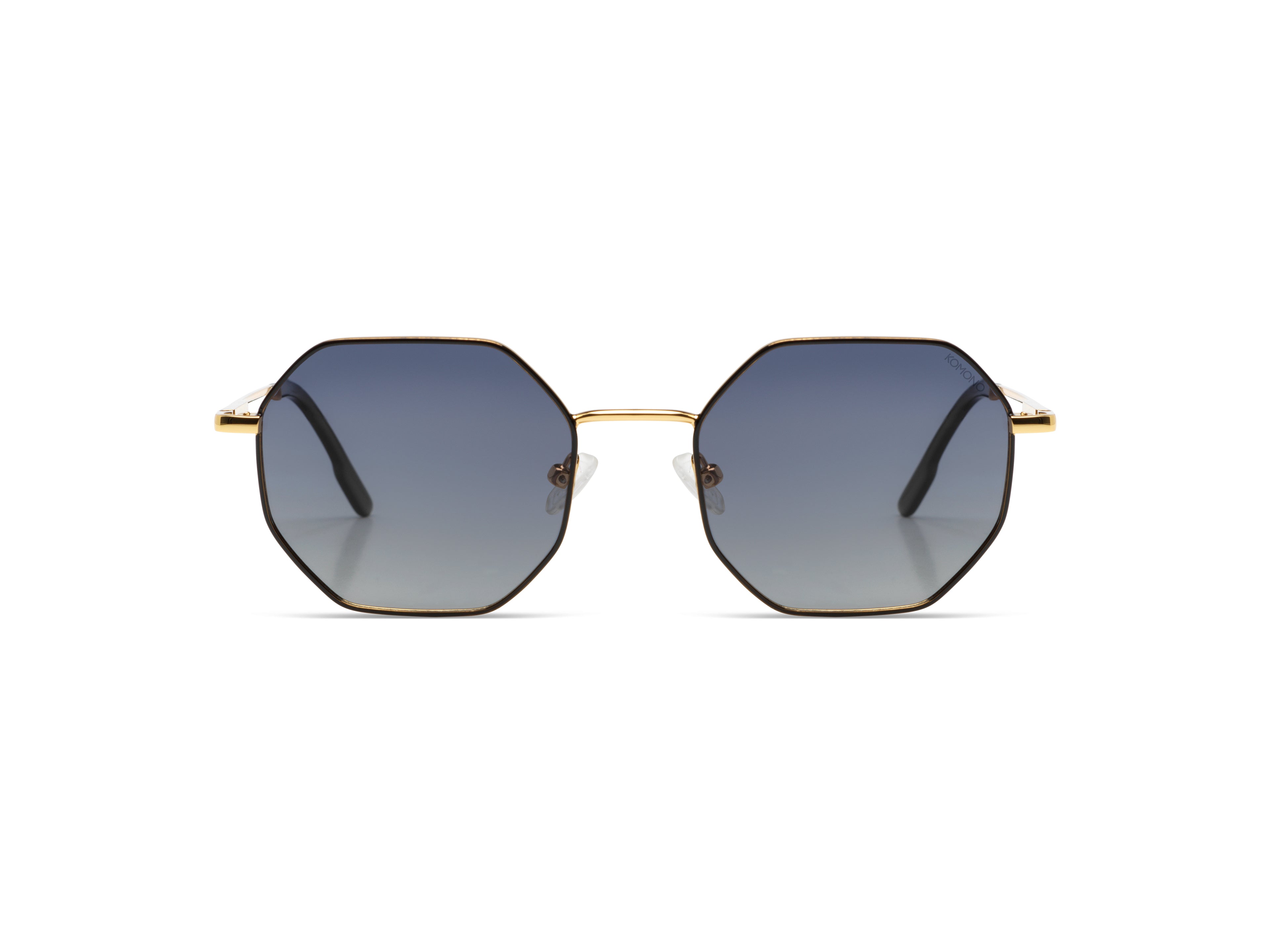 Komono Gold Glossy Black Baker Sunglasses