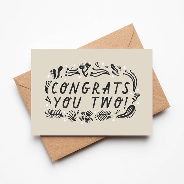 Lauren Marina 'congrats You Two!' Greeting Card