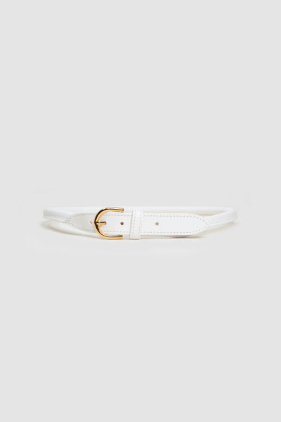 Cristaseya Leather Belt White
