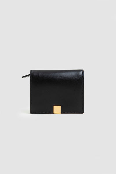 Marni Palmellato Leather Trifold Wallet Black