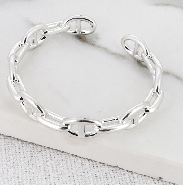 Envy Bracelet - Silver Chain Link Bangle