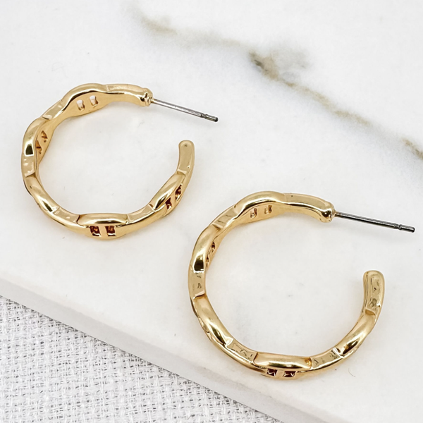 Envy Earrings -gold Chain Link Hoops