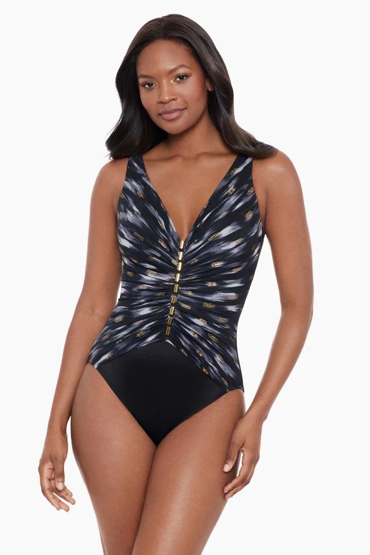 Miraclesuit Bronze Reign Charmer In Black/multi