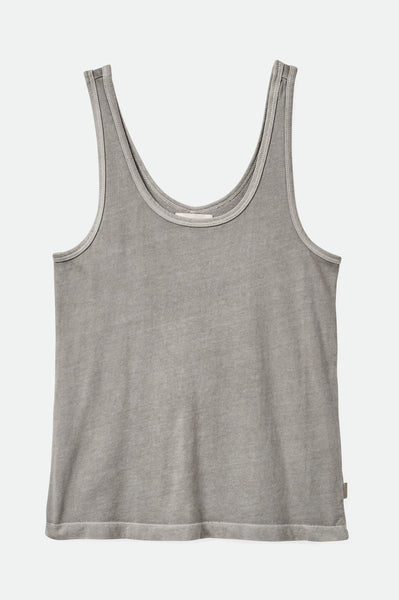 Brixton Carefree Washed Black Dyed Scoop Neck Tank Top