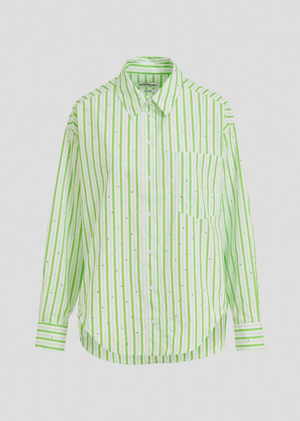 Essentiel Antwerp Fevertree Poplin Shirt - Green/white
