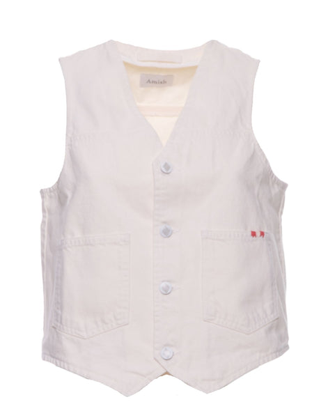 Amish Vest For Woman Amd078p3200111 Off White