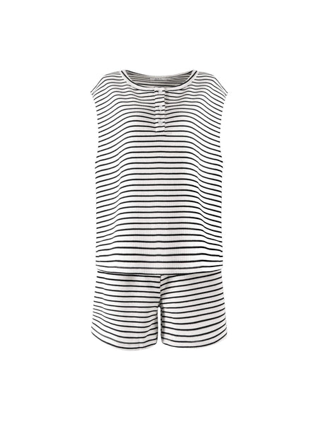 Marram Trading  Casual Striped Vest And Matching Shorts