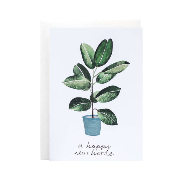 The Hidden Pearl Studio A Happy New Home Plant Card