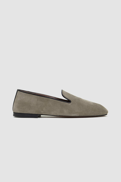 Wales Bonner Suede Loafers Military Green