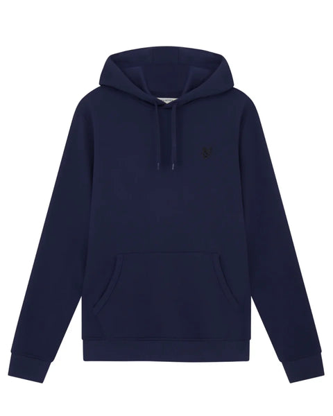 Lyle and Scott Ml416ton Tonal Eagle Pullover Hoodie In Dark Navy