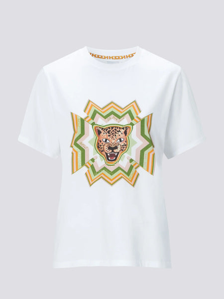 Hayley Menzies Psychedelic Leopard T-shirt White