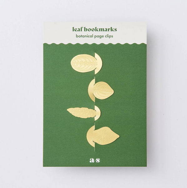Another Studio  Leaf Bookmark Set - Brass, Botanical Gift
