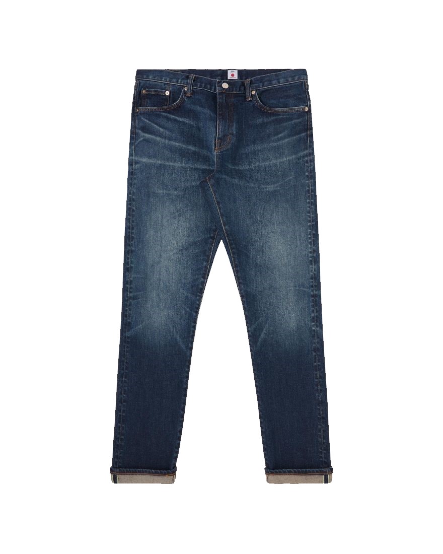 Edwin Slim Tapered Jeans Blue Mid Dark Used L32