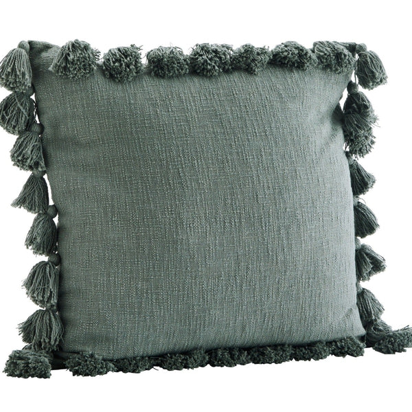 Madam Stoltz Large Cotton Cushion Cover - Green