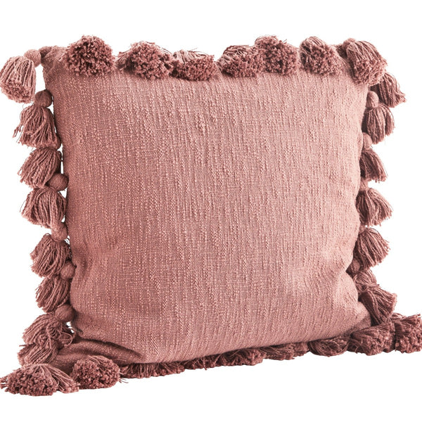 Madam Stoltz Large Cotton Cushion Cover - Rose